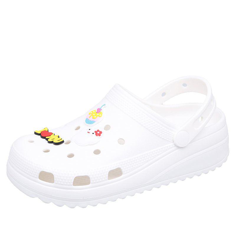 Летние новые сандалии нескользящие домашние тапочки женские на толстой подошве верхняя одежда сумка с отверстием для головы обувь