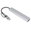USB Type C Hub High Speed 1 USB3.0 4 USB2.0 2 Type C Port Aluminum Alloy USB Splitter for Laptop Tablet Phone PC