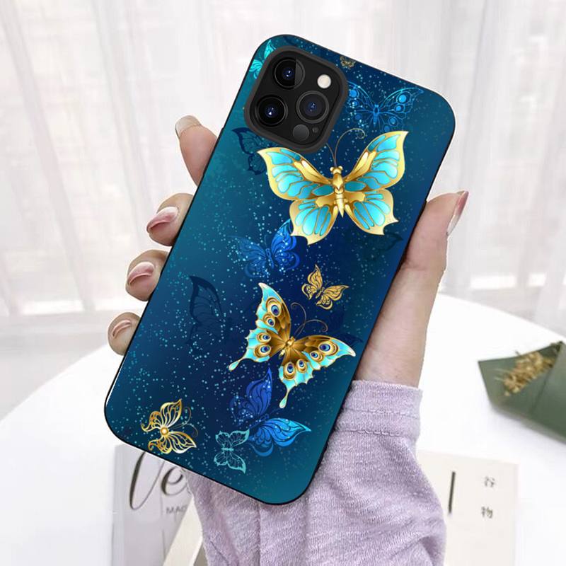 Милый красочный чехол для телефона с бабочками для iPhone 11 12 13 Mini Pro Max 8 7 6 6S Plus X 5 SE 2020 XR XS Funda Case