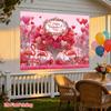 2D Pink Romantic Flamingo Background for Anniversary Photoshoot