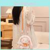 Rabbit Plush Toy Bags Backpack Cartoon Animal Style Girls Party Wear Casual