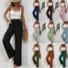 Women's Spring and Summer New Hundred Solid Color Dragged Wide-leg Pants Casual Pants