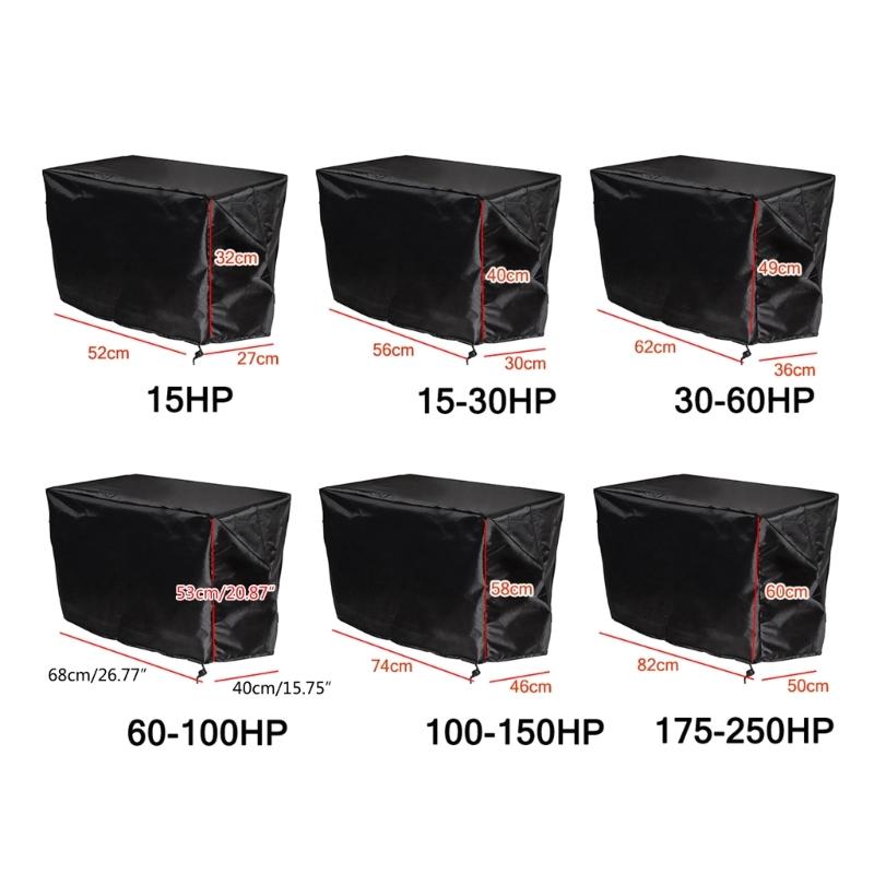 Oxford Cloth Outboard Motor Cover Waterproof Yacht Boat Marine Engine Protector