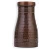 Copper Bedroom Jar with Inbuilt Glass | Rarity Hammered Design | Handcrafted, Leakproof, Jointless | Ayurvedic Benefits, Antioxidant Properties