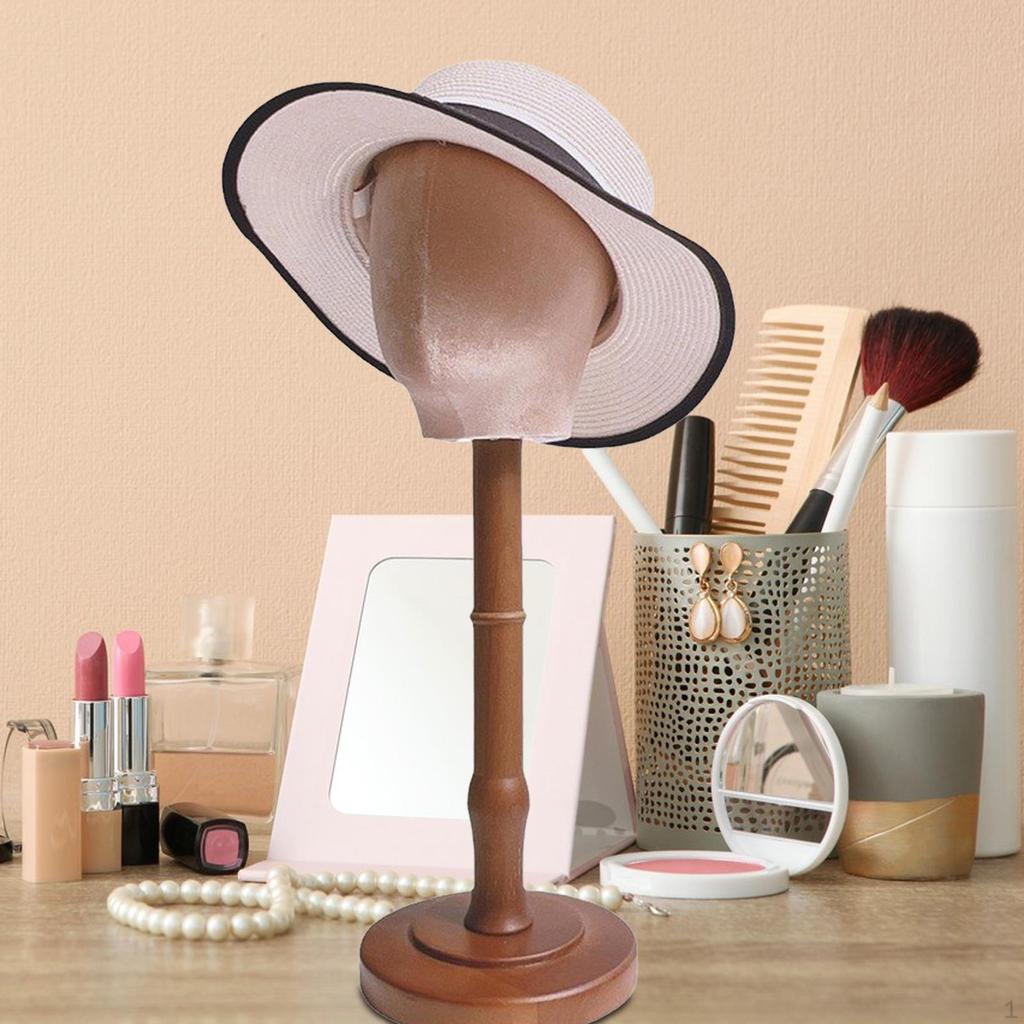 Mannequin Head Hat Stand, Velvet Manikin Wig Stand for Hats, Display, Home, Wig, Styling
