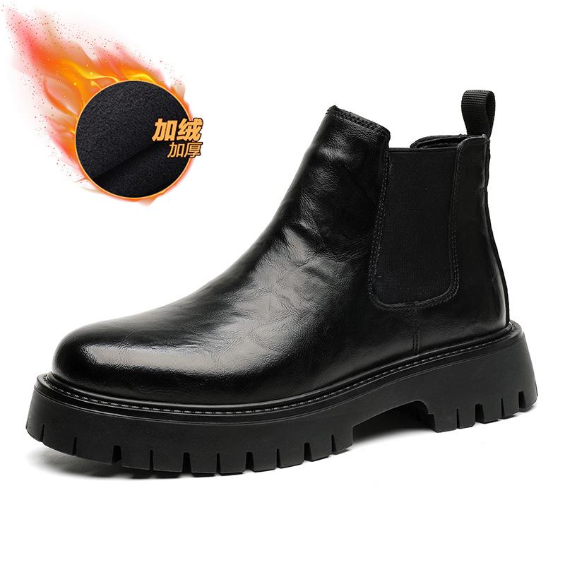 Chelsea Martin boots men's 2025 winter new high-top fashion platform one-pedal tooling cotton shoes men's 2116-R