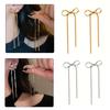 2Pcs Bow Earrings Do Not Lose Colour Earrings Senior Sense Titanium Steel Exaggerated Light Luxury Two Colours