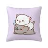 Peach and Goma Pillow Case Mocha Mochi Peach Cat Cushion Cover Pillow Cover Decorative Pillows for Sofa Car Pillowcase xcm