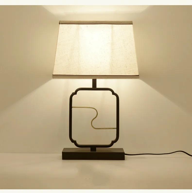 New Chinese Desk Lamp Bedroom Bedside Lamp Modern Retro Zen Living Room Study Hotel Project Led Decorative Desk Lamp