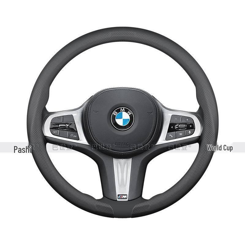 BMW Genuine Leather Steering Wheel Cover - Fits 1, 2, 3, 4, 5, 7 Series & X1-X6 Models