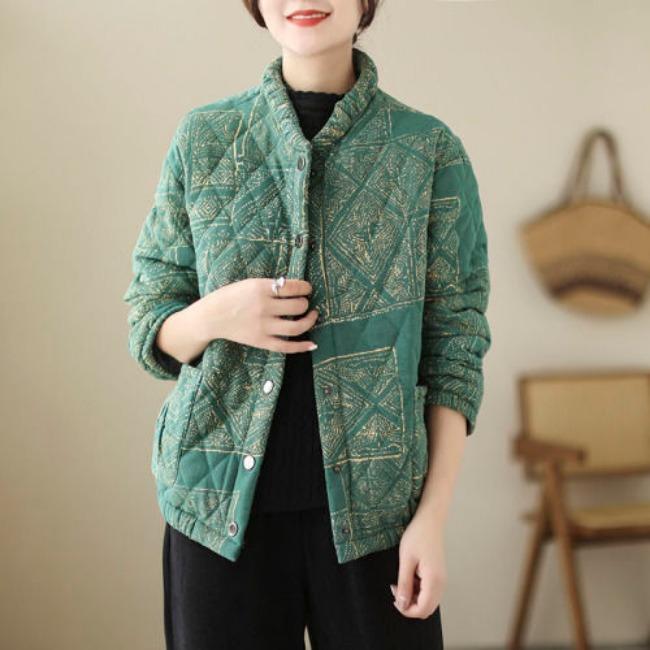 WTEMPO Толстая хлопковая куртка для женщин на осень и зиму Свободная и утягивающая хлопковая куртка