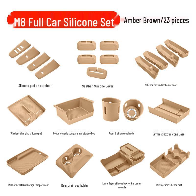 Essential Silicone Mat Set for AITO M7, M8, M9 Interior Decoration - Fits 26 Models