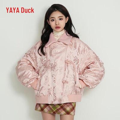 YAYA Женская новая куртка пуховик короткая в китайском стиле