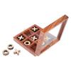 Shriji Crafts ручной работы деревянный набор для игры в крестики-нолики с латунными инкрустациями классическая настольная игра для всех возрастов подарки на Рождество Новый год