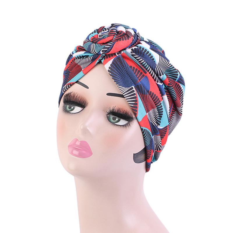 Модная шляпа African Wind Baotou Cap Vortex Knotted Turban Hat Chemo Cap Muslim Hat