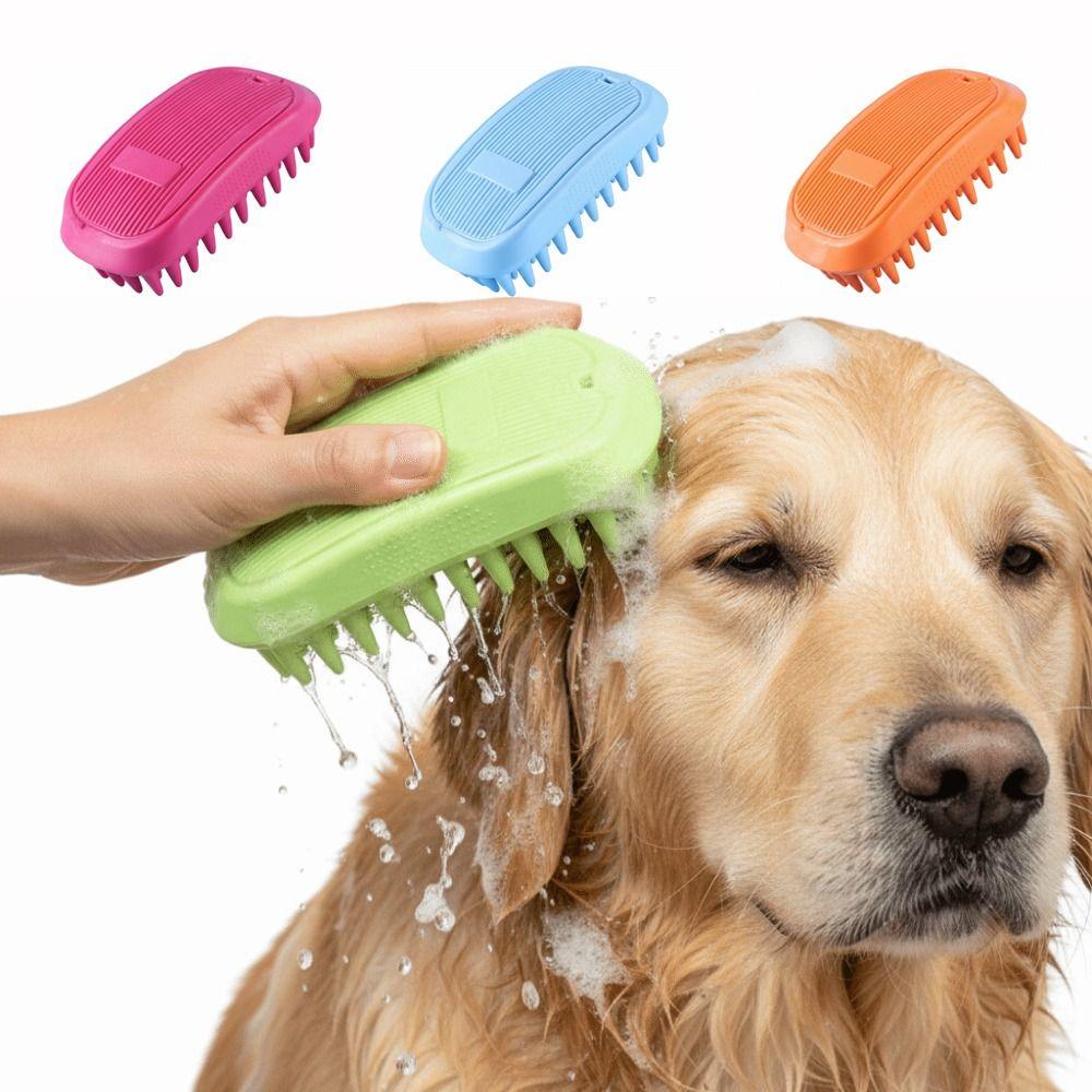 Soft Pet Bath Brush Flexible Design Pet Hair Care Comb Grooming Brush for Dogs and Cats