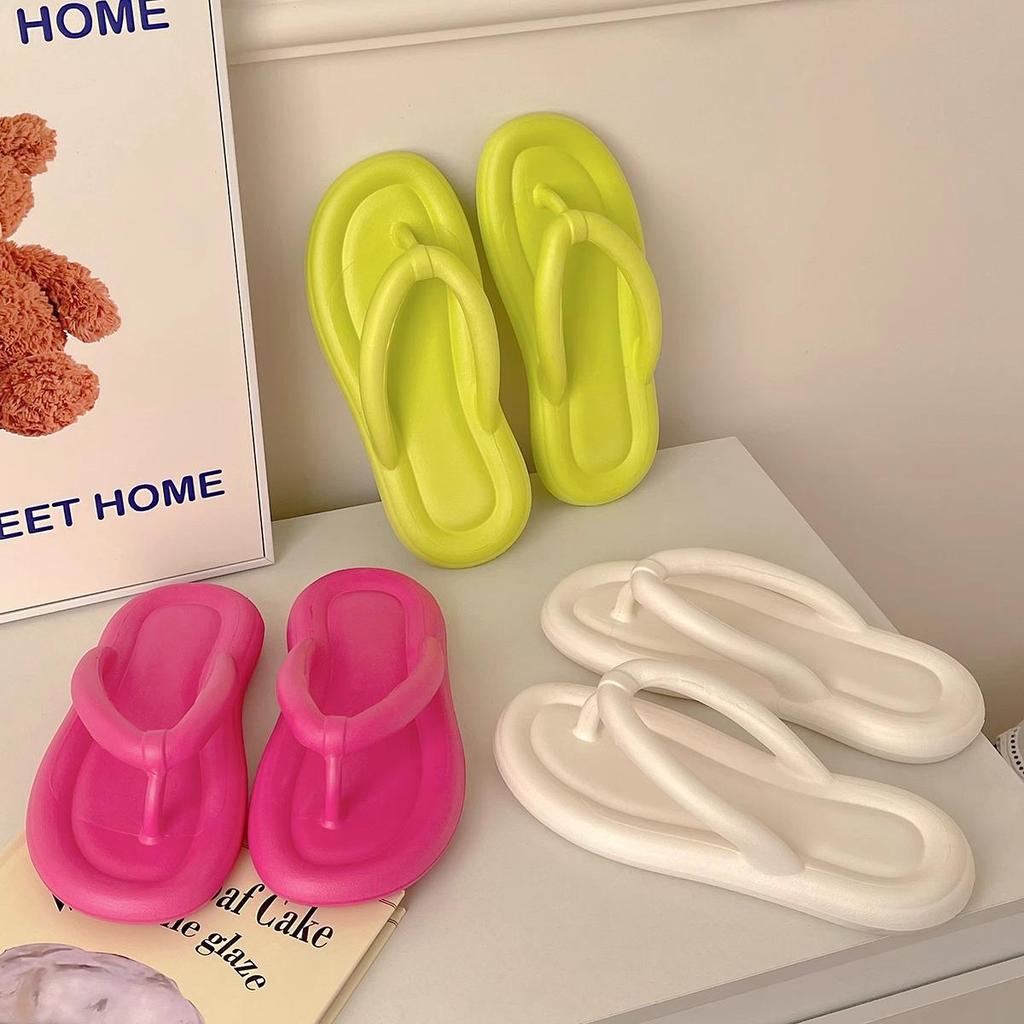 Женские шлепанцы EVA, бесшумные, износостойкие, нескользящие - Летние пляжные сандалии высокого класса