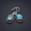 StarGems® Natural Labradorite Handmade 925 Sterling Silver Earrings 1.25" F5774
