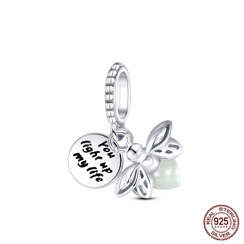 925 Silver Sunflower Butterfly Flower Heart Charm for 3mm DIY Bracelet, Beautifully Beaded DIY Fashion Maker Gifts