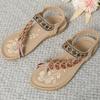 Модные женские сандалии в богемном стиле, летняя новинка, обувь для женщин, шлепанцы, пляжная летняя обувь, женская обувь на низком каблуке