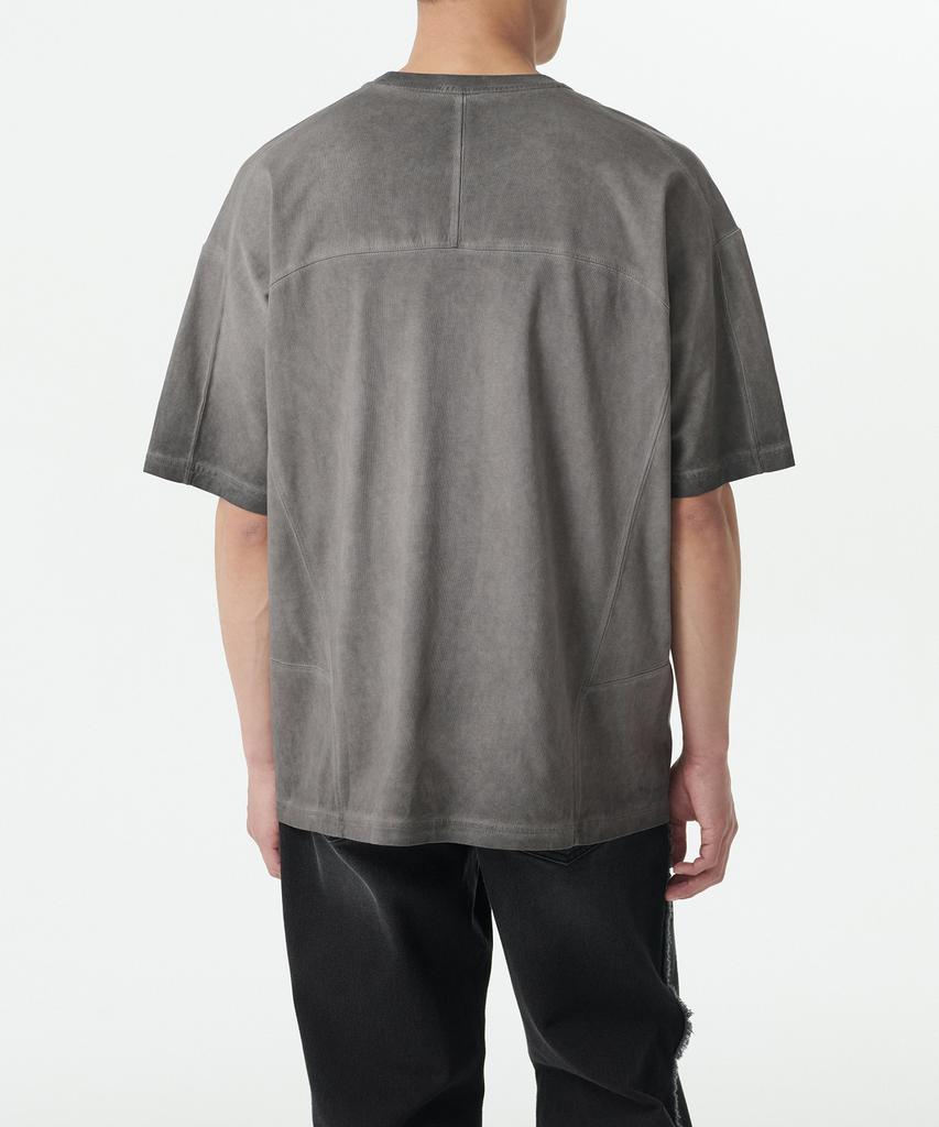 MUSINSA STANDARD Luna Dyed Structured Oversized Crew Neck T-Shirt [Charcoal Grey]