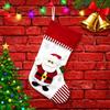 3D Christmas Stocking Santa Snowman Reindeer Cat Dog Pattern Traditional Holiday Hanging Stocking Fireplace Decor