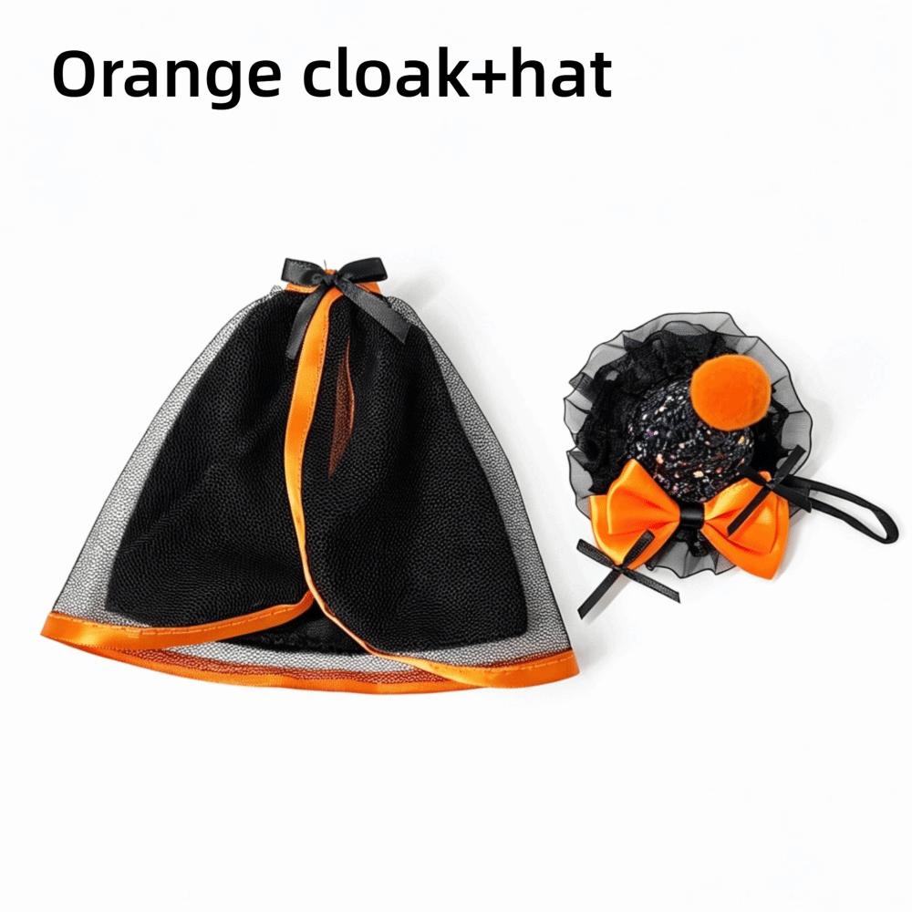 1 Set Cloak Design Mini Doll Dress-Up Witch Theme Cosplay Costume Outfit Halloween Party Decor