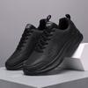 Модные мужские кроссовки на толстой подошве, черные, водонепроницаемые, износостойкие, нескользящие, для ходьбы и спорта, удобные
