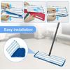 3 шт. Сменные насадки для швабры, совместимые с Ocedar Dual-Action Microfiber Flip Mop, Двусторонние сменные головки для швабры, Сменные насадки с микрофиброй