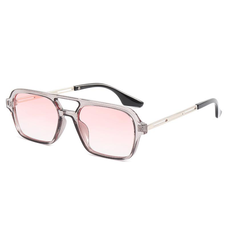 Double Bridges Women Sunglasses Fashion Pink Gradient Eyewear Trending Hollow Leopard Blue Sun Glasses Men Shades