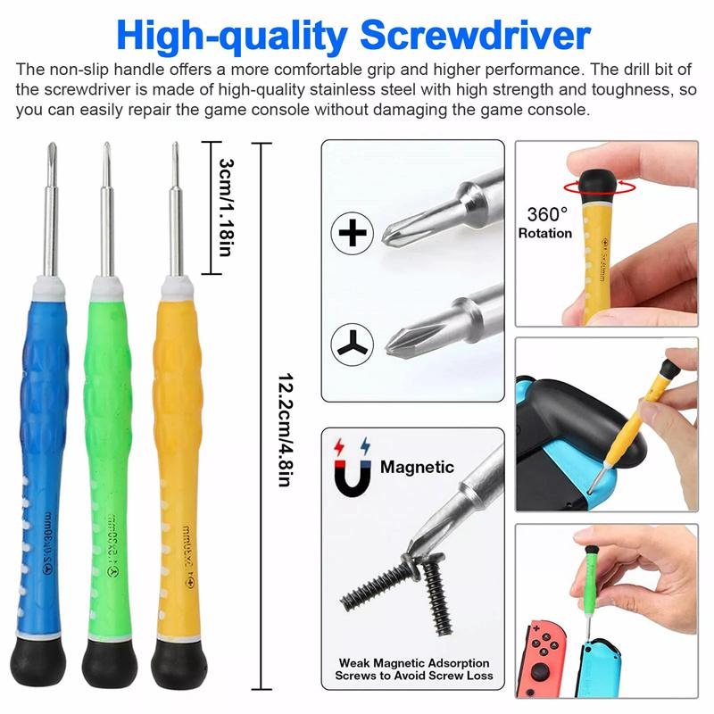 Набор для ремонта переключателей 33 шт. Ninten-do Switch 3D Джойстик Joycon Ремонт Набор отверток Инструменты для разборки левого/правого контроллера