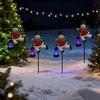 Рождественский солнечный садовый светильник для улицы, водонепроницаемый, снеговик/Дед Мороз, ландшафтный светильник-колышек для дорожки во дворе, на лужайке, на пешеходной дорожке, для украшения патио