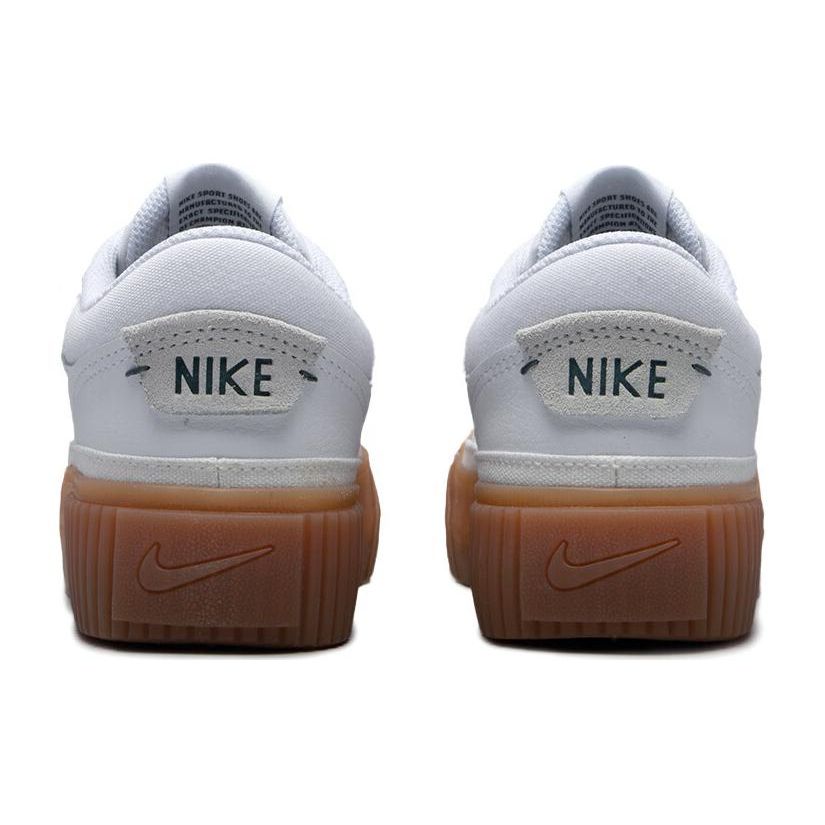 Nike Court Legacy Lift Белый Парус Винтажный Зеленый Желтая Резина Женская Повседневная Обувь FV5526-100