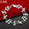 925 Sterling Silver Fashion Musical Symbol Bracelet Wedding Jewelry