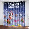 Ночной стиль Kawaii Рождественский занавес Украшение Санта-Клауса Шторы Лось Мультфильм Машина Рождественская елка Узор Украшения