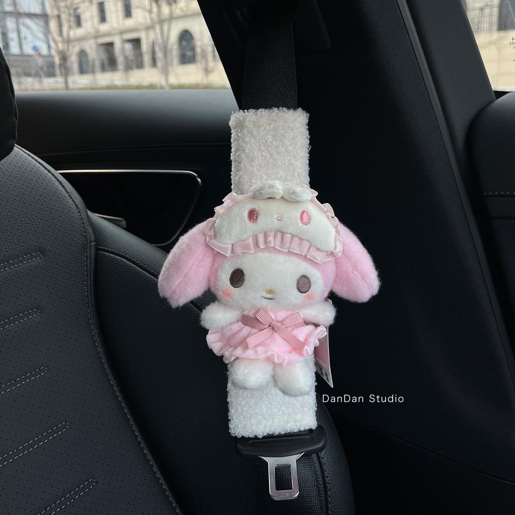 Cute Cartoon Plush Seatbelt Cover Seat Belt Tissue Box Harness Cushion Auto Shoulder Strap Protector Pad for Children/ Kids