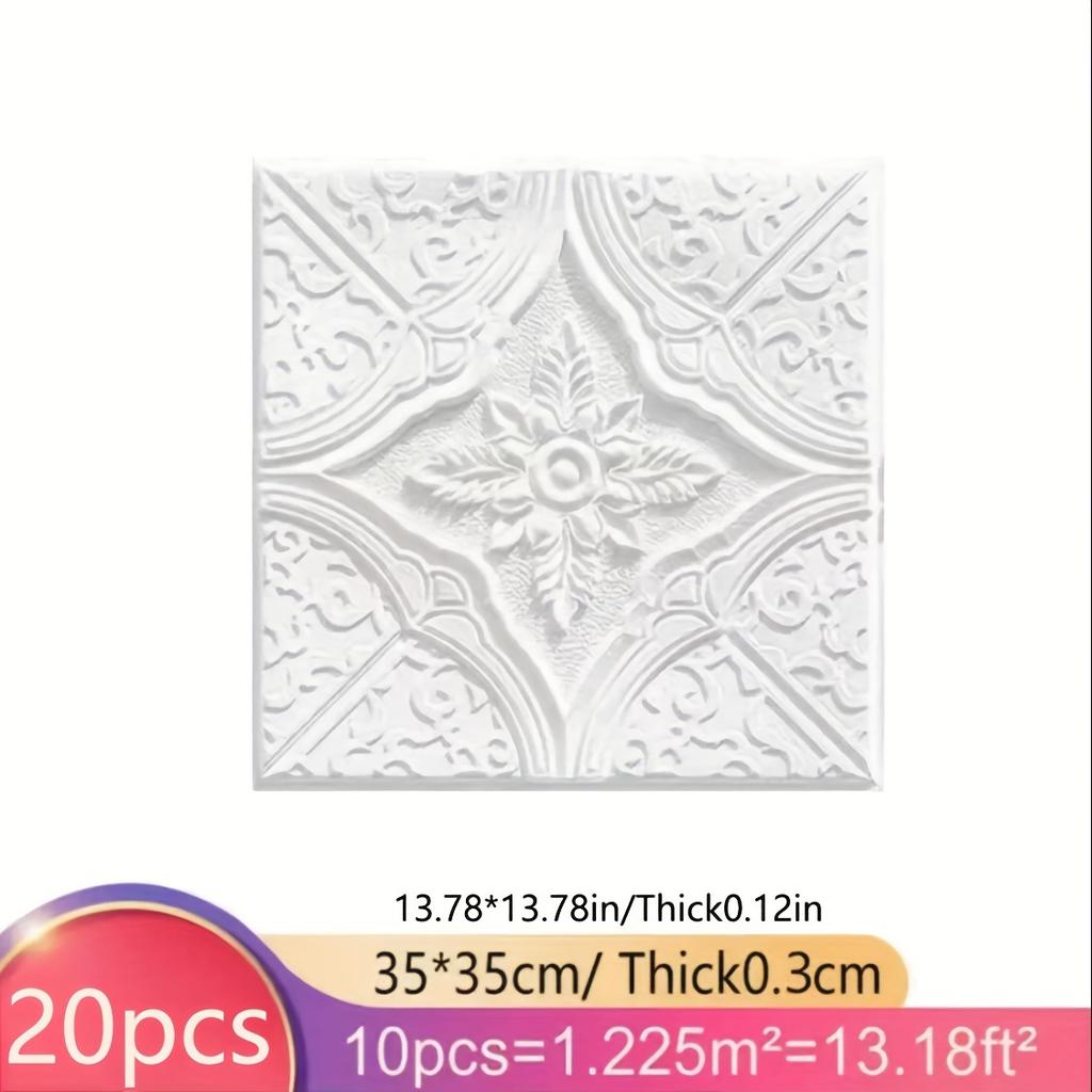 10/20 шт. DIY 3D настенная плитка наклейка пена самоклеящаяся водонепроницаемая и влагостойкая потолочная наклейка подходит для кухни гостиной ванной комнаты коридора