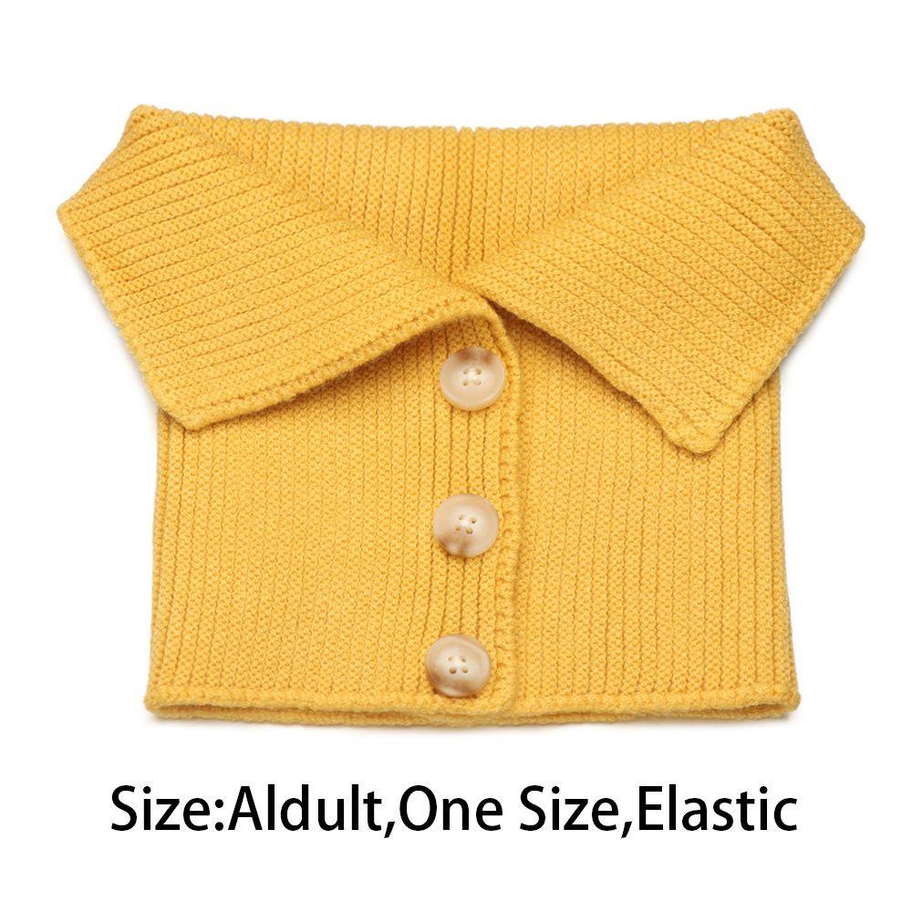 Женский ветрозащитный теплый шарф с пуговицами, защита шеи, водолазка, вязаный искусственный воротник