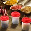 Condiment Bottles Moisture Proof Salt And Pepper Shakers Clear Plastic Airtight Lids BPA-free Spice Containers