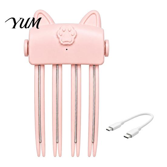 Adjustable Temperature Hair Clip Heated Volume for Fine Flat Hair, Electric Root Lifter Comb Non Damaging Fluffer with 2 Heat Settings, Volumizing