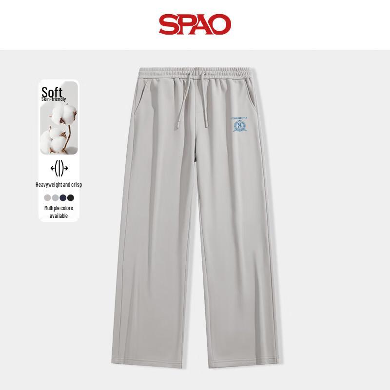SPAO Women's 2025 Autumn Casual Straight Wide-Leg Pants