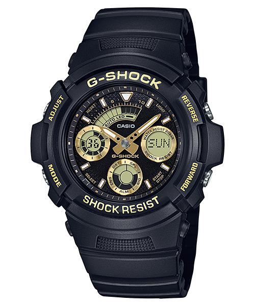Casio Мужские кварцевые часы AW-591GBX-1A9 с аналоговым циферблатом, водонепроницаемостью 200 м, ударопрочностью, из смолы