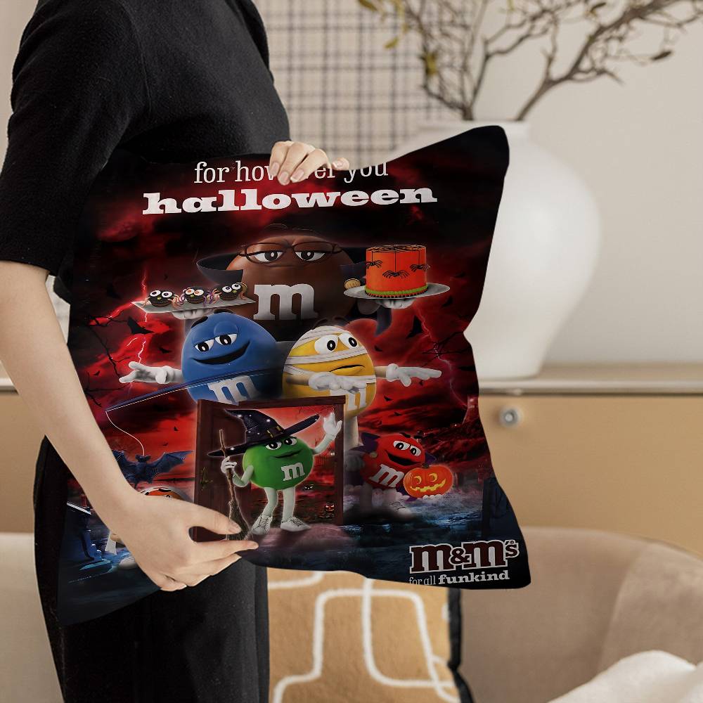 Классическая Подушка Шоколадная M&M Аниме Подушка Наволочка для Дивана-Кровати Подушка для изголовья Подушка-Подушка 45X45 См Модная