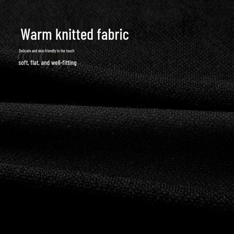 HLA Men's Business Casual Double Collar Knit Sweater