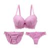 Mon Cher Bra and Panty Set Mon Cher Pigeon G Pigeon 3-Piece (T-Back) (MP-Mauve Pink, H85-3L)