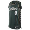 Nike Баскетбольный жилет с круглым вырезом и принтом логотипа НБА City Edition Player Version 2022-23 Tatum #0 Мужские топы Зеленые DQ0187-330