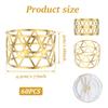 60/24 шт. Золотые кольца для салфеток Оптом Металлические держатели для салфеток Полые пряжки для салфеток для Свадьбы Дня Рождения Вечеринки Декор обеденного стола