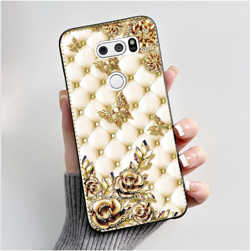 Чехол для LG V30 V30+ V30S V30S+ V35 V35+ ThinQ Тонкий Мягкий Черный Силиконовый Чехол Эстетичный Роскошный Милый Крутой Задняя Крышка для Мальчиков Девочек