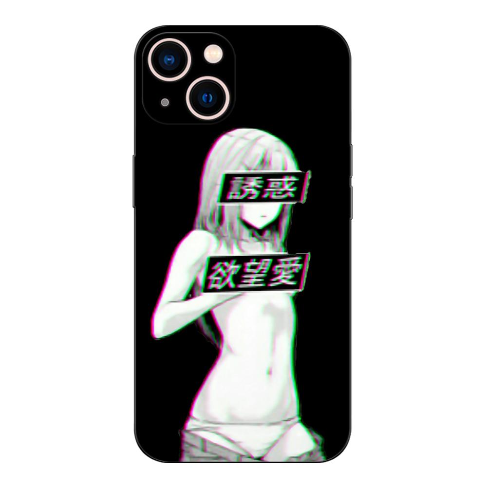 Черный чехол из ТПУ для Motorola Edge 20 Lite Pro 2021 S Moto E20 E30 E40 E7 4G G 5G Plus Waifu Girl Anime