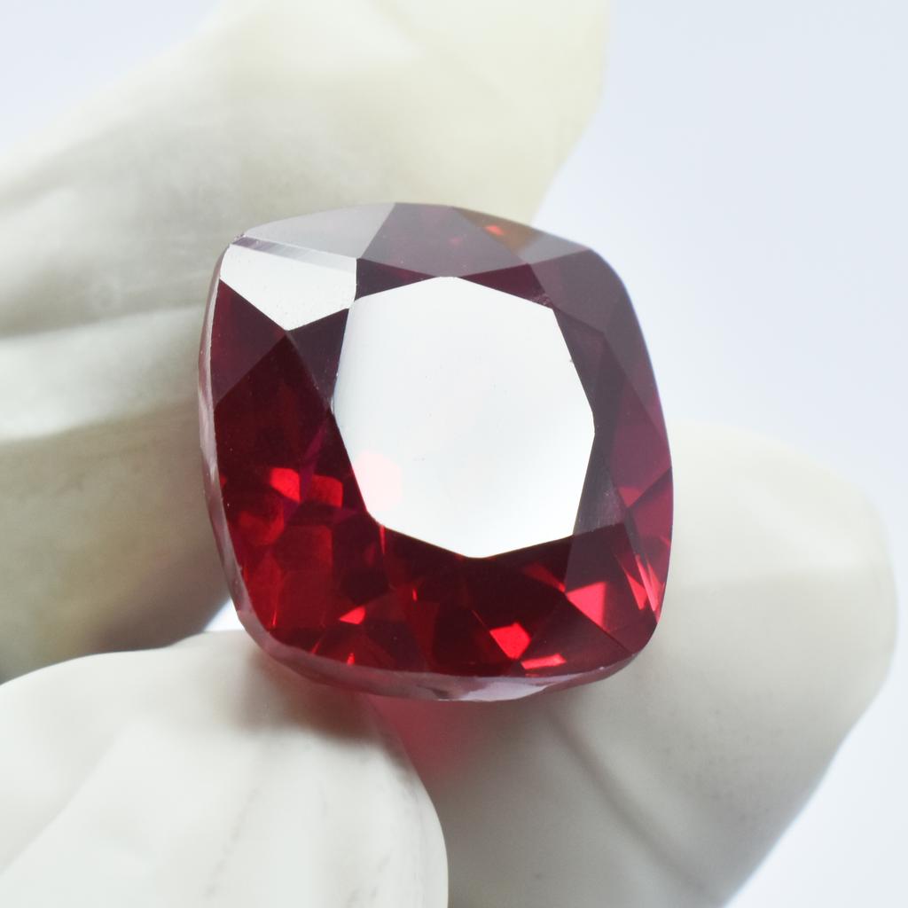 Natural Red Ruby Loose Gemstone Unique Color Cushion Cut 20.30 ct for Jewelry Making and Crafts